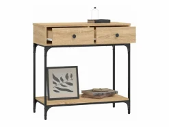 Clicnbuy Consola|Mesa consola madera de ingeniería roble Sonoma 75x34,5x75 cm