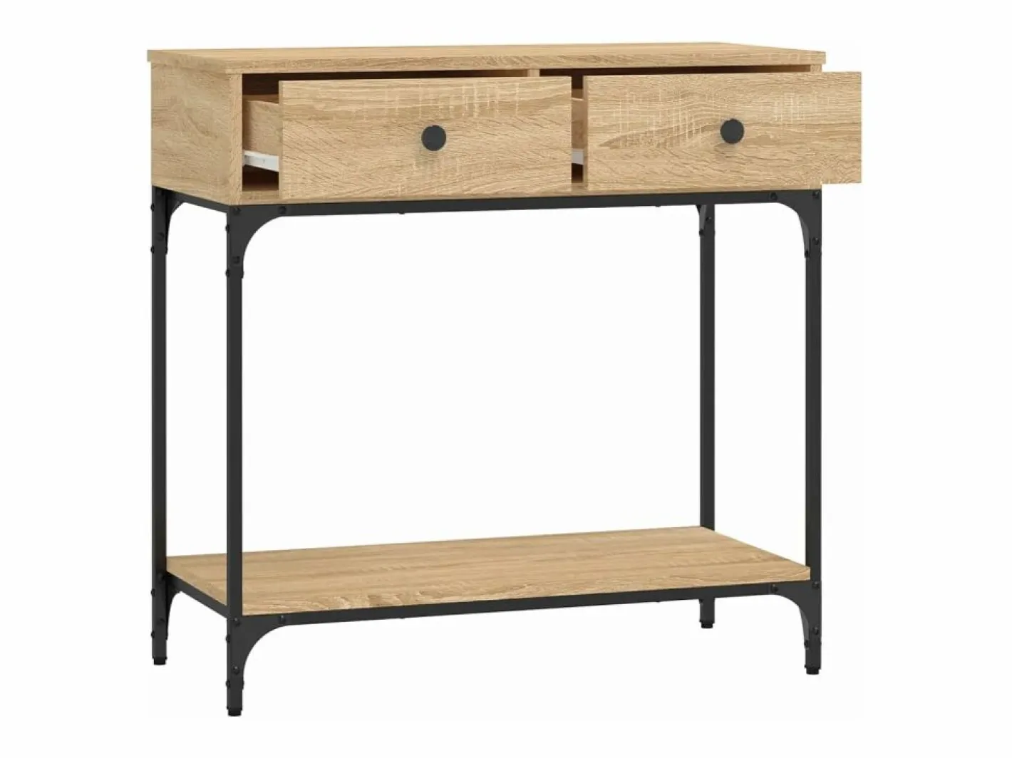 Clicnbuy Consola|Mesa consola madera de ingeniería roble Sonoma 75x34,5x75 cm