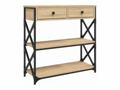 Mesa consola madera de ingeniería roble Sonoma 75x28x75 cm^Clicnbuy
