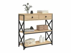 Mesa consola madera de ingeniería roble Sonoma 75x28x75 cm^Clicnbuy