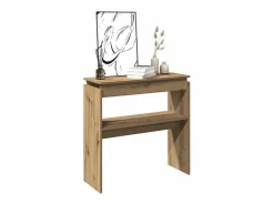 Clicnbuy Consola|Mesa consola madera de ingeniería roble artesanal 80x30x80 cm