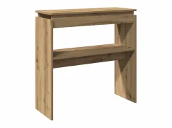 Clicnbuy Consola|Mesa consola madera de ingeniería roble artesanal 80x30x80 cm