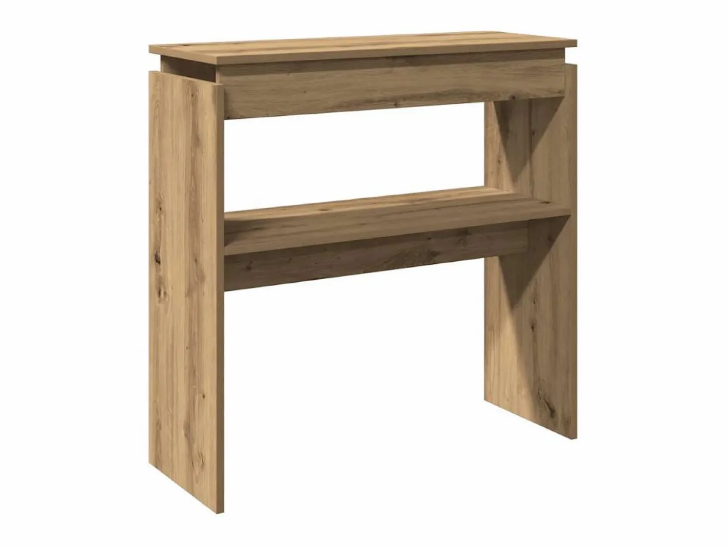 Clicnbuy Consola|Mesa consola madera de ingeniería roble artesanal 80x30x80 cm