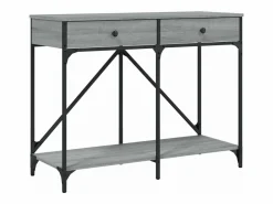 Clicnbuy Mesa consola madera de ingeniería Sonoma 100x39x78,5 cm Gris