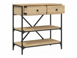 Mesa consola madera de ingeniería roble Sonoma 75x34,5x75 cm^Clicnbuy Outlet