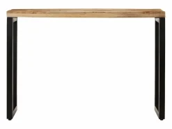 vidaxl Consola|Mesa consola madera maciza de mango rugosa 110x35x76 cm