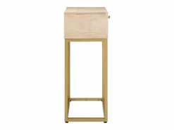 Consola|Mesa consola madera maciza de mango y hierro 90x30x76 cm ES964195