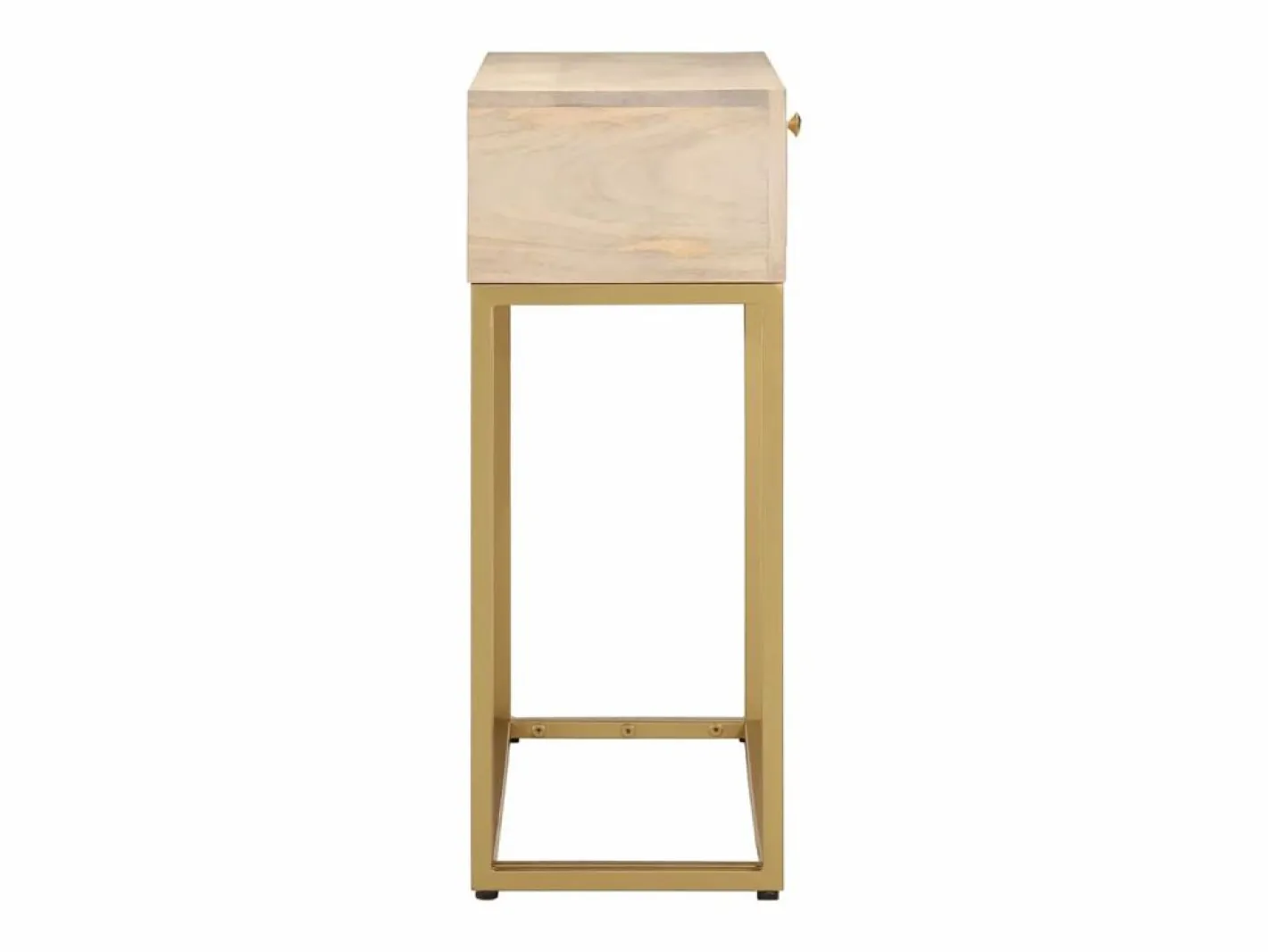 Consola|Mesa consola madera maciza de mango y hierro 90x30x76 cm ES964195