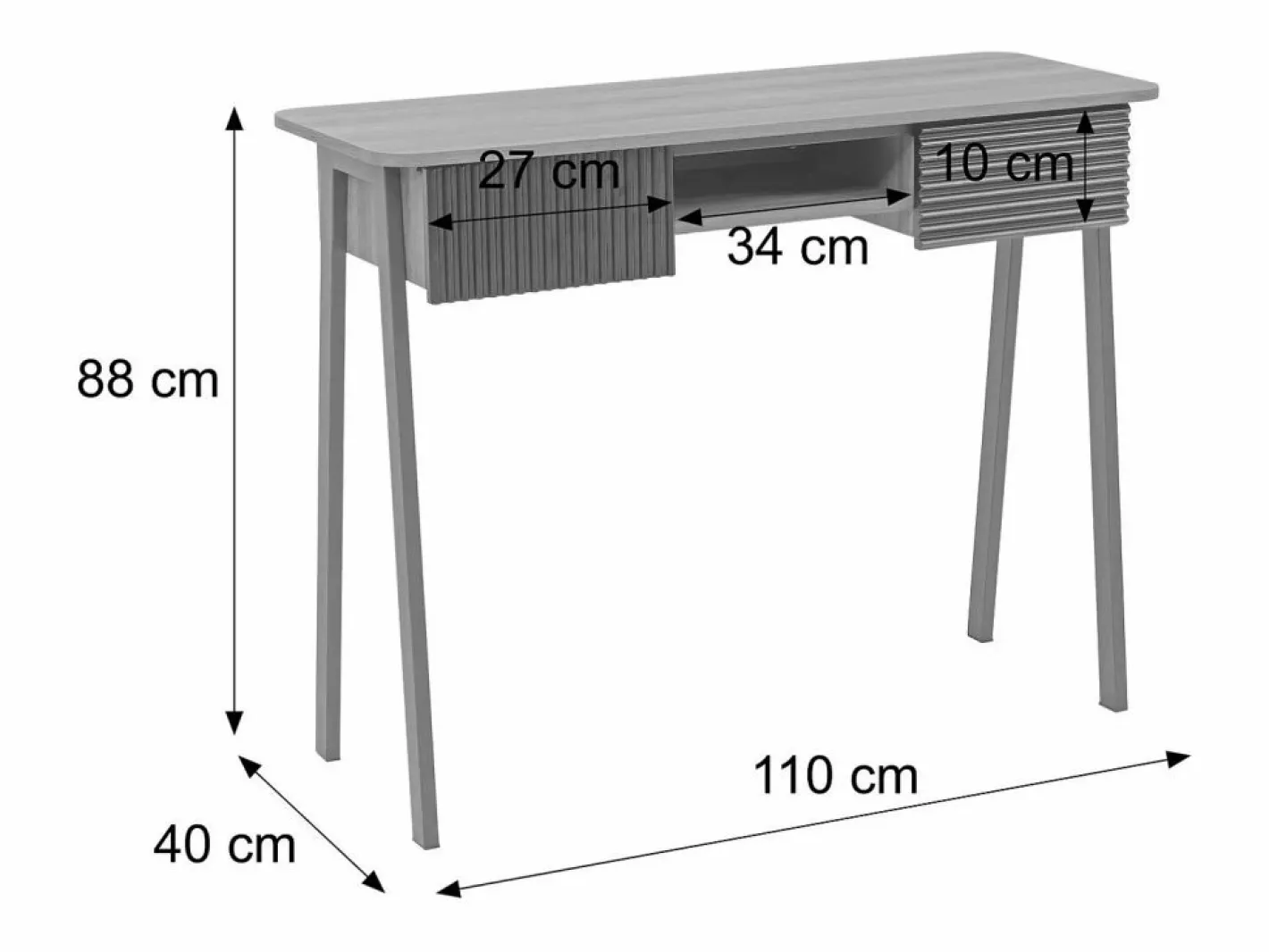MCW Consola Escritorio|Mesa consola -O40, natural
