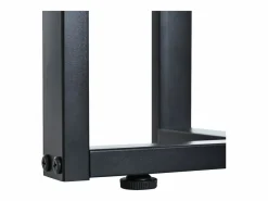 Mesa consola moderna, con 2 cajones, pies ajustables, blanco y negro^ModernLuxe Sale