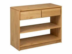 Clicnbuy Consola|Mesa consola SAUDA madera maciza de pino roble 89,5x36,5x73 cm