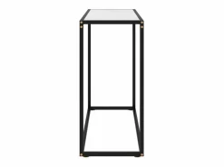 Clicnbuy Mesa consola vidrio templado 80x35x75 cm Blanco Outlet