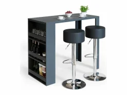 Vicco Mueble Bar|Mesa de bar antracita 57x117x106