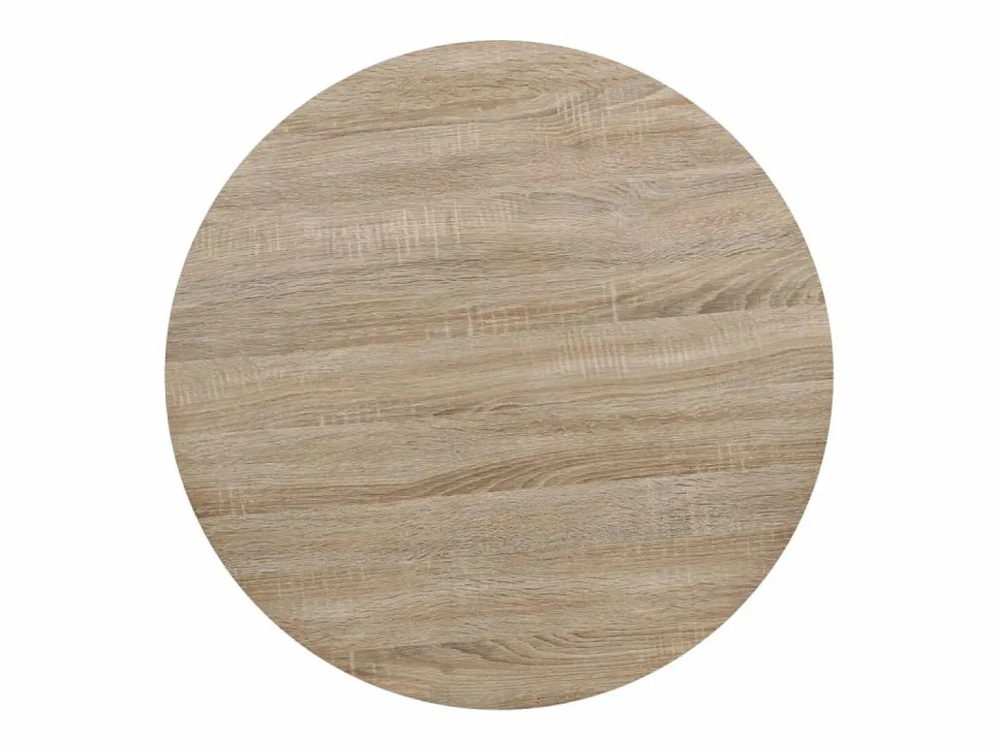 Mesa de bar bistró MDF y acero redonda 80x75 cm color roble^Clicnbuy Discount
