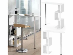 Vicco Mesa de bar 113x39.8x111.8 vincent Blanco New