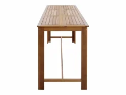 Clicnbuy Mueble Bar|Mesa de bar de madera de acacia maciza 150x70x105 cm