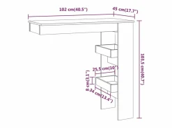 Mesa de bar de pared contrachapada roble Sonoma 102x45x103,5cm^Clicnbuy