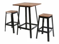 Miliboo Mesa de bar diseño negra JONES Negro Sale