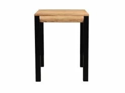 Miliboo Mesa Alta|Mesa de bar extensible en acacia y metal L80-135 cm TRAP