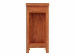 Mesa de bar giratoria con puerta de ratán y estante abierto - Mesa de comedor de madera - Marrón - 107 x 40 x 71,4 cm Marru00f3n Best
