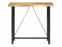 Mueble Bar|Mesa de bar madera maciza de mango rugosa 120x58x107 cm ES138210