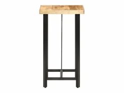 Clicnbuy Mesa Alta|Mesa de bar madera maciza de mango rugosa 60x60x107 cm