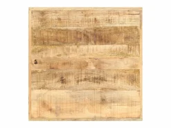 Clicnbuy Mesa Alta|Mesa de bar madera maciza de mango rugosa 60x60x107 cm