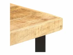 Clicnbuy Mesa Alta|Mesa de bar madera maciza de mango rugosa 60x60x107 cm
