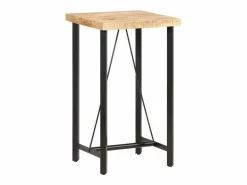 Clicnbuy Mesa Alta|Mesa de bar madera maciza de mango rugosa 60x60x107 cm