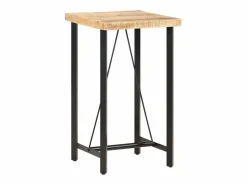 Clicnbuy Mesa Alta|Mesa de bar madera maciza de mango rugosa 60x60x107 cm