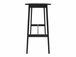 Rendez-Vous Déco Mesa Alta|Mesa de bar rectangular para 4 personas en madera negra 120 cm - Buvette