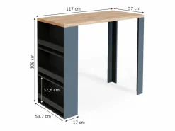 Mesa de bar roble 57x117x106^Vicco Best