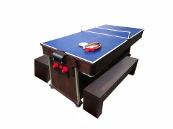 Mesa de billar 7 pies Multijuego Air Hockey + Ping Pong - Stark con bancos^ELITESHOPPING Online