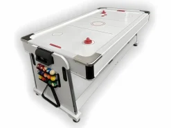 ELITESHOPPING Billar|Mesa de billar 7 pies Multijuego Air Hockey + Ping Pong - Stark White