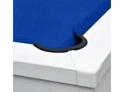 Rendez-Vous Déco Mesa de billar convertible blanca con alfombra - Eddie Azul Best
