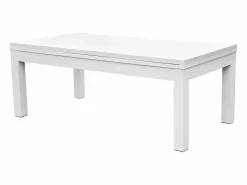 Rendez-Vous Déco Mesa de billar convertible blanca con alfombra - Eddie Azul Best