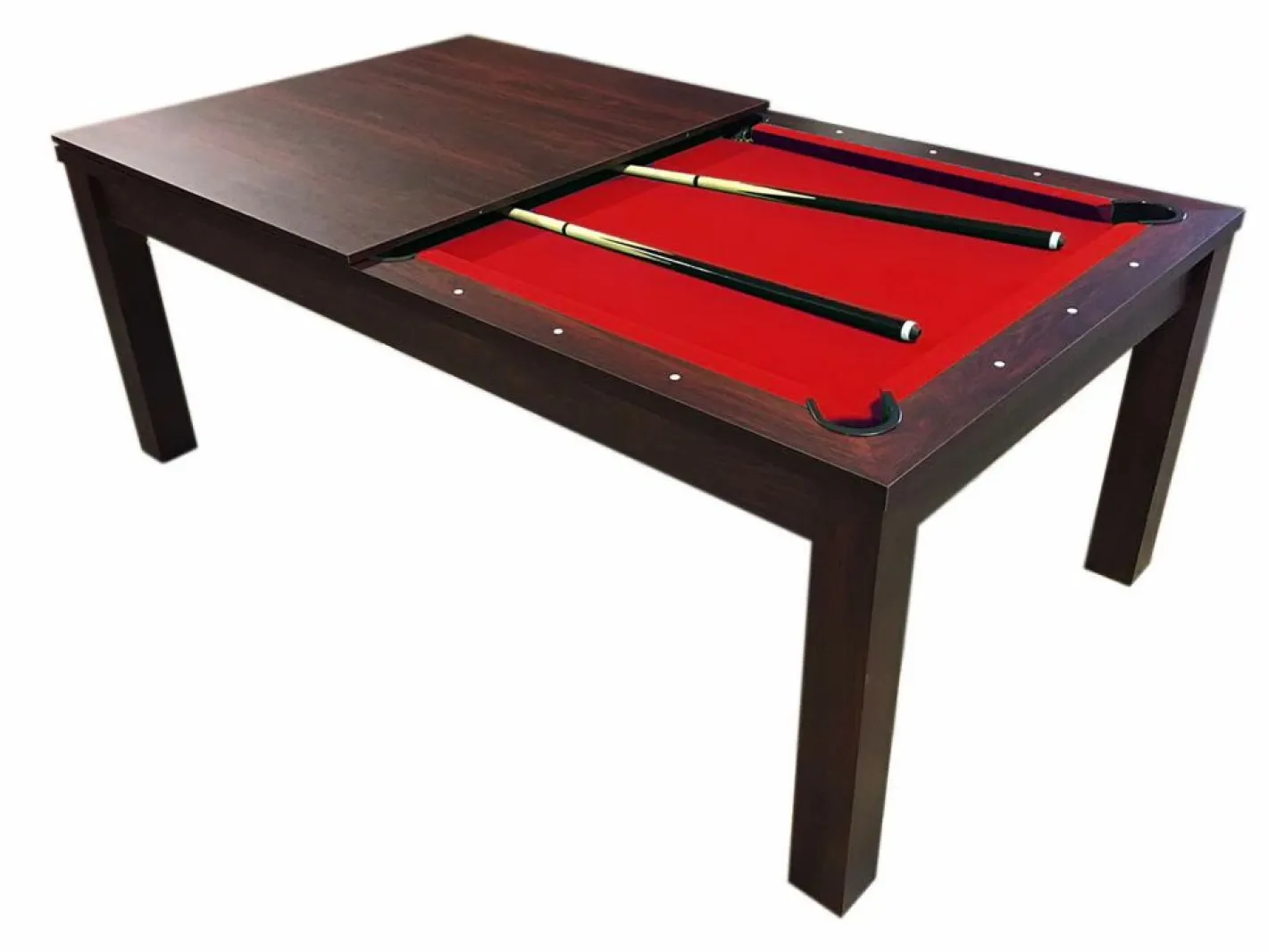 ELITESHOPPING Billar|Mesa de billar convertible roja de 7 pies - Estia