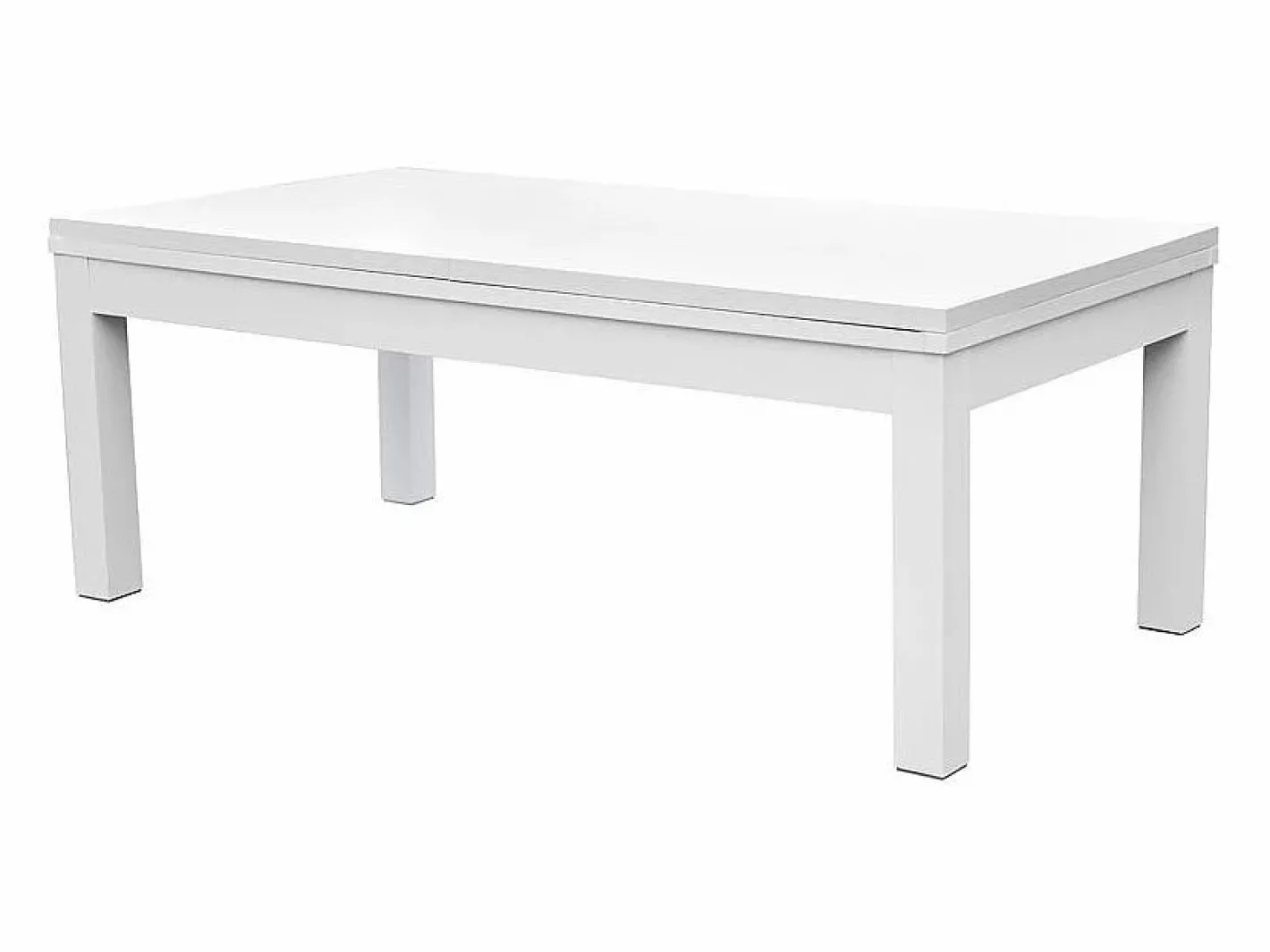 Mesa de billar convertible blanca con alfombra - Eddie^Rendez-Vous Déco Best