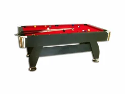 ELITESHOPPING Mesa de billar de 8 pies con banco de almacenamiento – Viper Red Rojo Clearance
