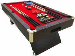 ELITESHOPPING Billar|Mesa de billar moderna de 8 pies con bancos de almacenamiento - Thanos