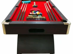 ELITESHOPPING Mesa de billar moderna de 7 pies completa con accesorios - Venon Rojo