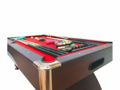 ELITESHOPPING Mesa de billar moderna de 7 pies completa con accesorios - Venon Rojo