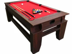 ELITESHOPPING Mesa de Billar Multijuegos de 7 Pies con Air Hockey – Panther Rojo Sale