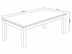 Vente-unique Mesa de billar y ping-pong convertible, blanca, L182 x A102 x A80 cm, HENK Blanco Clearance