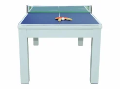 Vente-unique Mesa de billar y ping-pong convertible, blanca, L182 x A102 x A80 cm, HENK Blanco Clearance
