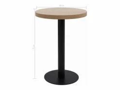 Clicnbuy Mesa de bistró MDF marrón claro 60 cm Marru00f3n New