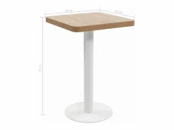 Clicnbuy Mesa de bistró MDF marrón claro 50x50 cm Marru00f3n