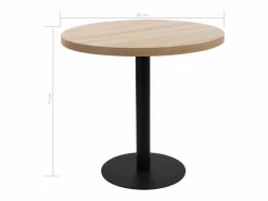 Clicnbuy Mesa de bistró MDF marrón claro 80 cm Marru00f3n New