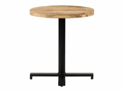 Mesa de bistró redonda madera de mango rugosa Ø70x75 cm^Clicnbuy Best