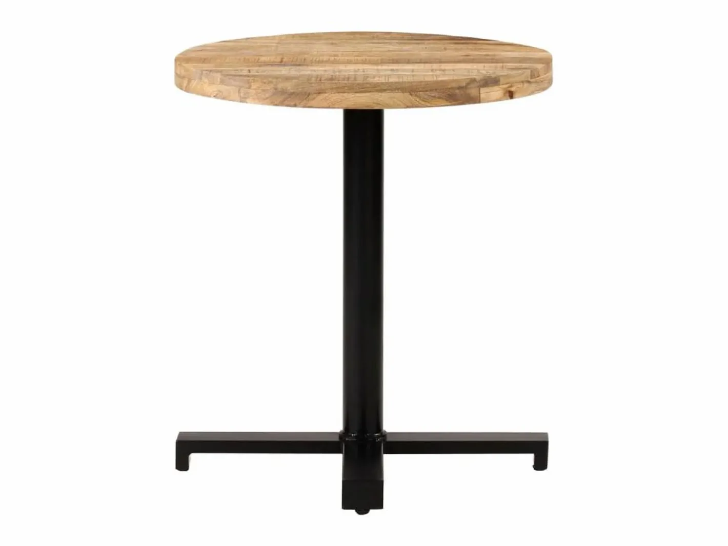 Mesa de bistró redonda madera de mango rugosa Ø70x75 cm^Clicnbuy Best